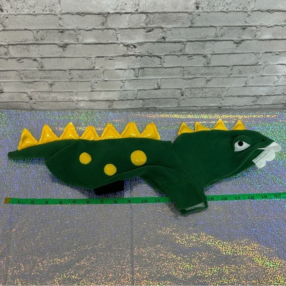 Dinosaur Size SM Dog Pet Costume Halloween Green Yellow Monster Dino